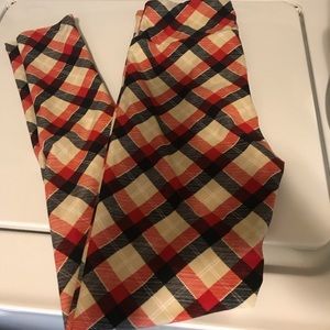 Lularoe OS plaid leggings